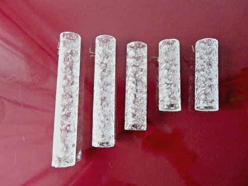 Lot tubes verre givré - de,