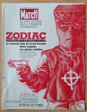 ZODIAC - Itinéraire d'un serial killer suppl. Paris Match 2007 David Fincher