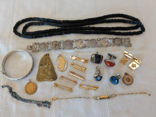 Lot anciens bijoux - lot, plaquÉ