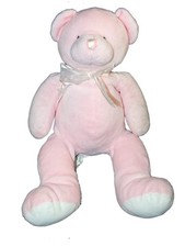 Doudou peluche ours rose CMI
