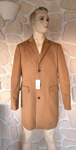 Manteau marron slim fit dhosty - manteau,