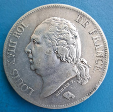Louis XVIII , écu de 5 francs