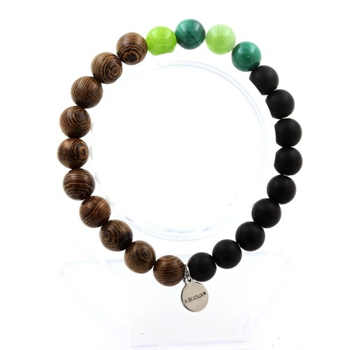 Bracelet perles malachite - bracelet,