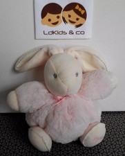 DOUDOU KALOO LAPIN PERLE BOULE PATAPOUF LAPINOU ROSE FOURRURE 18 cm - D1725