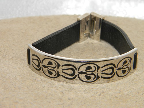 Swatch black leather - swatch, and