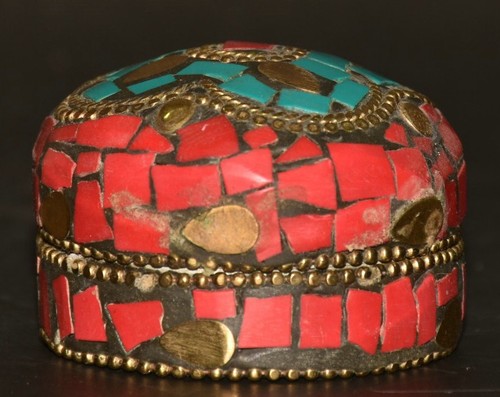 Boîte à bijoux ancienne - 1.8",