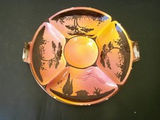 PLAT SERVITEUR MENDIANT EN FAIENCE DE SAINT JEAN DU DESERT SIGNE BERTY