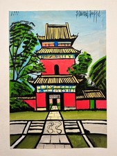 Bernard Buffet (fait main) dessin sur papier ancien signé et estampillé...