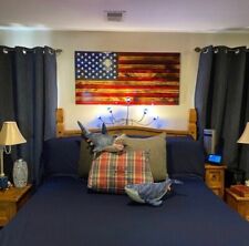 Décorative Bouleversé Drapeau,Artisanal en Bois Américain Drapeau Collecteur