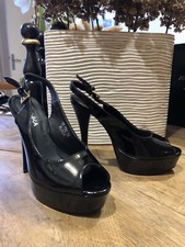 Black High Heels Platform Shoes fetish 36