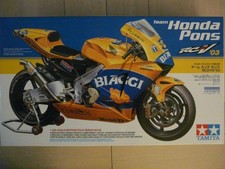 Maquette Moto 1/12 TAMIYA Ref 14095 Team Honda Pons RCV211V "03"+ décalques MCLD