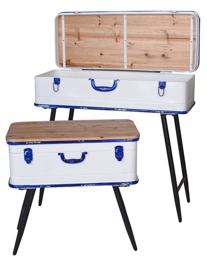 Deckeltruhe 2er set table - set,