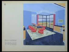 JACQUES MEISTERMANN, SALLE A MANGER A EPINAY - 1930 - POCHOIR, ART DECO