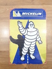 Plaque publicitaire vintage Michelin 20x30 cm - Bibendum rétro