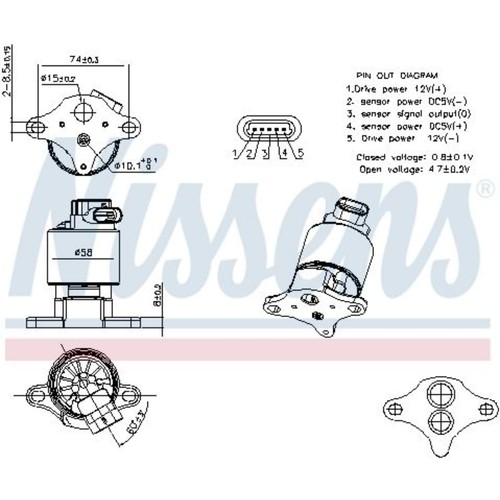 Nissens 98360 ventil agr - nissens,