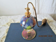 ANCIEN FLACON DE PARFUM EN VERRE MULTICOLORE ART DECO PERFUME GREGOR BOTTLE