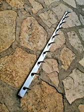 ancienne barre de boucher en inox dix dents de loup