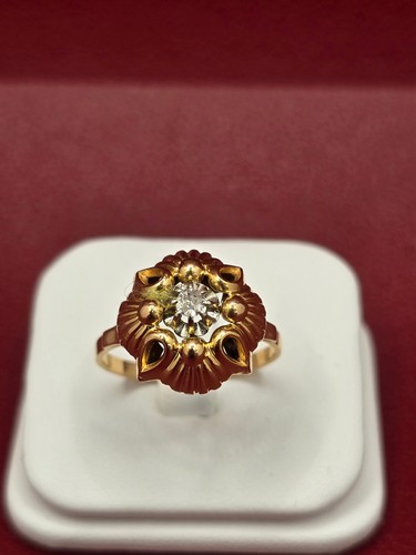 Bague ancienne jaune et - or,