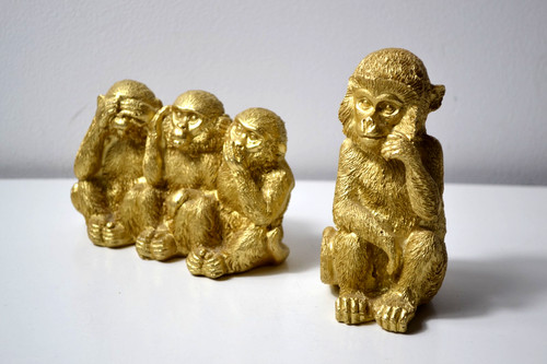 Statuettes singes en - statuettes,