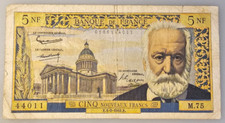 France billet de 5 NF Victor Hugo du 01/02/1962