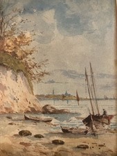 Belle Peinture Aquarelle 1900