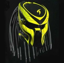 LIVRAISON GRATUITE CASQUE DE MOTO PREDATOR LIGNE JAUNE (CERTIFIÉ DOT ET ECE)