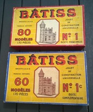 BÂTISS ANCIEN JEU DE CONSTRUCTION  2 BOITES LA  N°1 & 1c  / 1940/50’s VOIR PHOTO