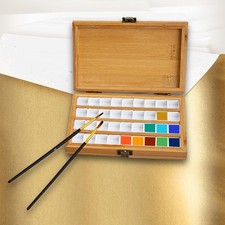 Multifonction Vide Palette de Peinture En Bambou Couleur Mélange Plateau En