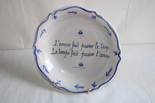 Ancienne assiette parlante - , en