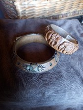 Bracelets Bois AFRICAINE.  Lot De 2