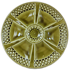 Sarraguemines Digoin Oyster Plate Vtg 50-60' Majolique x6 Assiettes à Huitres