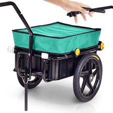 Remorque de Vélo Chariot de Transport Bagages Cargo Trailer Bâche 60 kg 70 L Neu