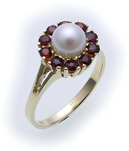 Bague femme avec grenat - avec,