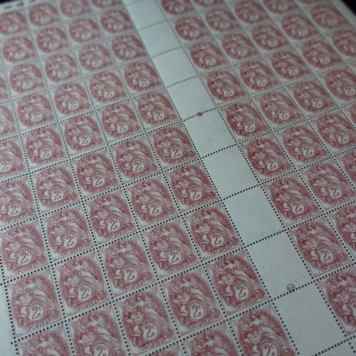 Feuille timbres type - de,