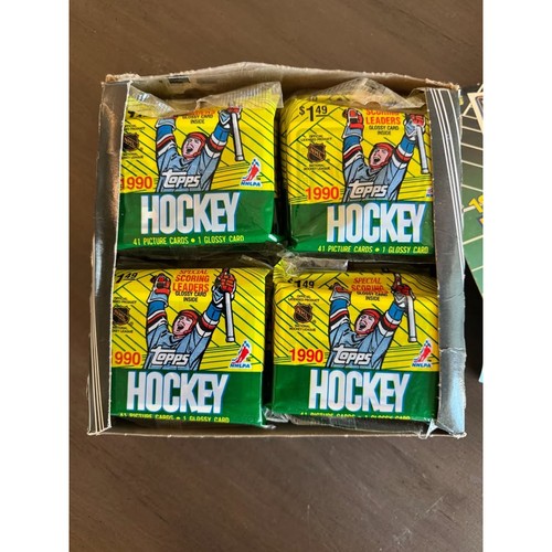 1990 topps hockey jumbo box - topps,