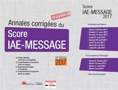 Annales corrigées score - du,