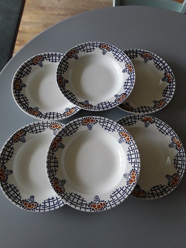 Assiettes art deco amand - assiettes,