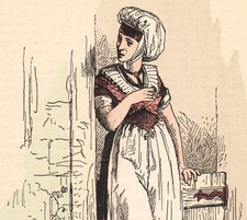 Ancienne gravure aquarellée