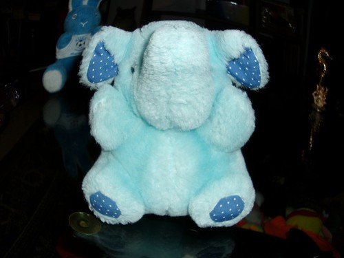 Peluche éléphant bleu - peluche Éléphant,