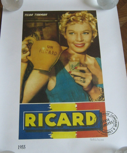 Affiche ricard 1955 série - affiche,