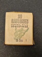 Paquet rare Cigarettes GAULOISES vert dénicotinisé french pack original WW2