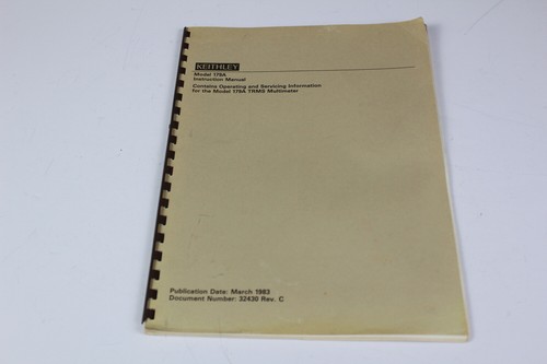 Keithley 179a instruction - 179a,