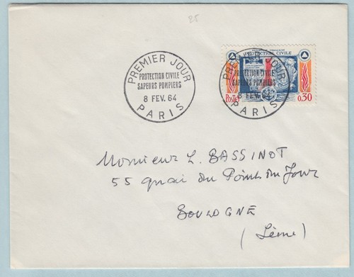 France 1964 enveloppe - 1964, premier