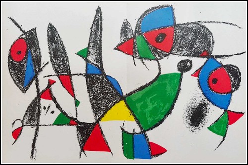 Joan miro chat et poissons - miro,