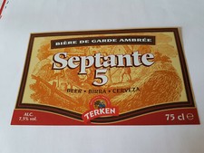 Etiquette bière SEPTANTE 5 Brie TERKEN N°1