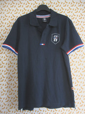 Polo Quinze de France Rugby Bleu FFR 100 % coton Jersey Homme - M