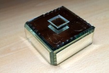 COFFRET BOITE A BIJOUX DE FORME CARRÉE EN VERRE MIROIR BISEAUTÉ  ANNÉES 50/60