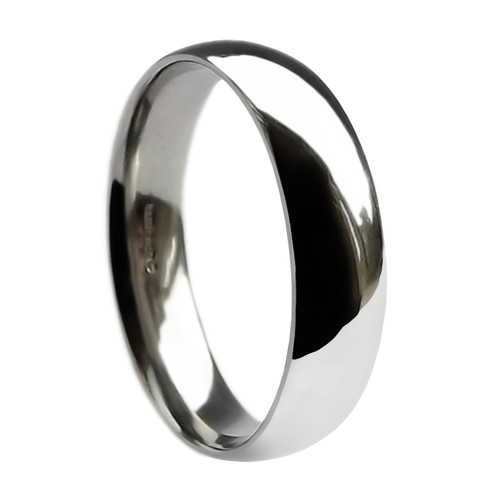 8mm 18ct blanc lourd - or,