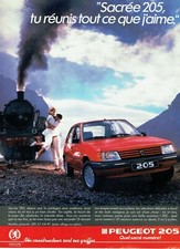 Publicité Advertising 089  1987  nouvelle Peugeot 205 sacré numéro