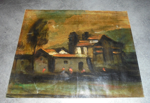 Ancien peinture huile - peinture, a